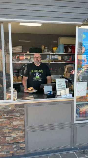 The Stack Shack team at the counter