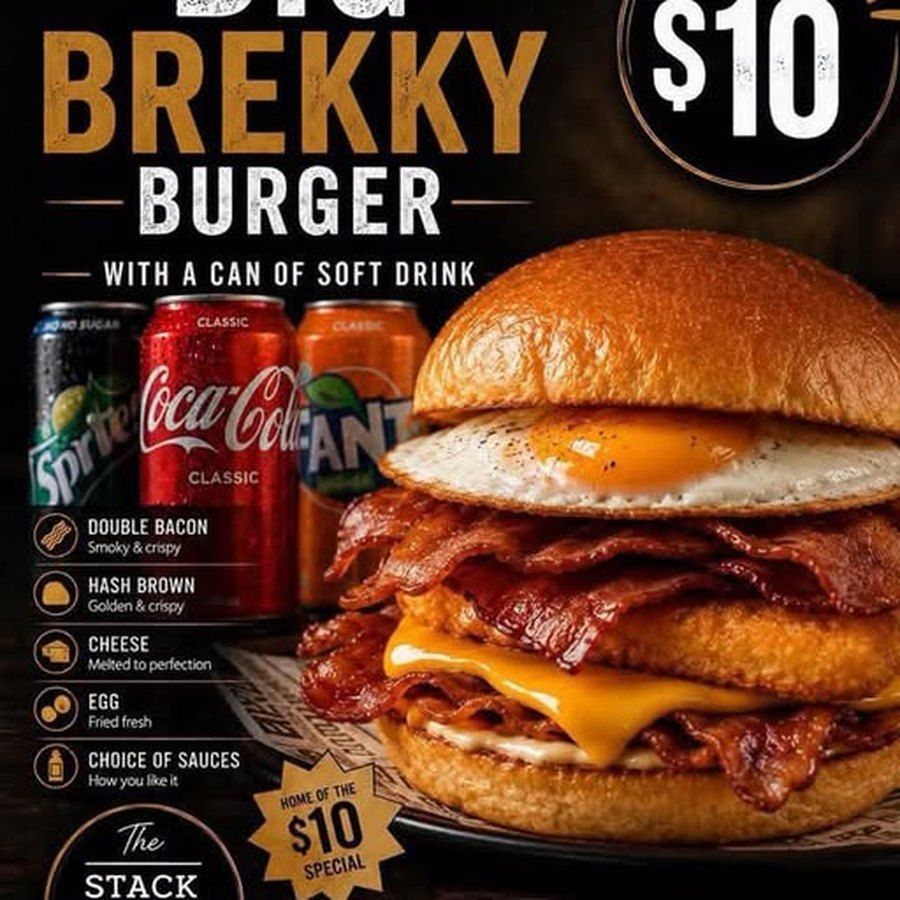 A Brekky Burger from The Stack Shack